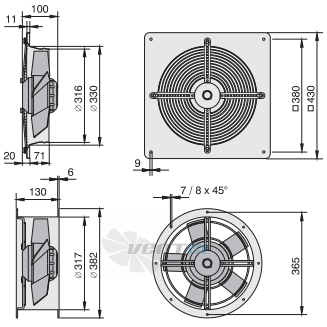 Rosenberg ER 315-4 - описание, технические характеристики, графики